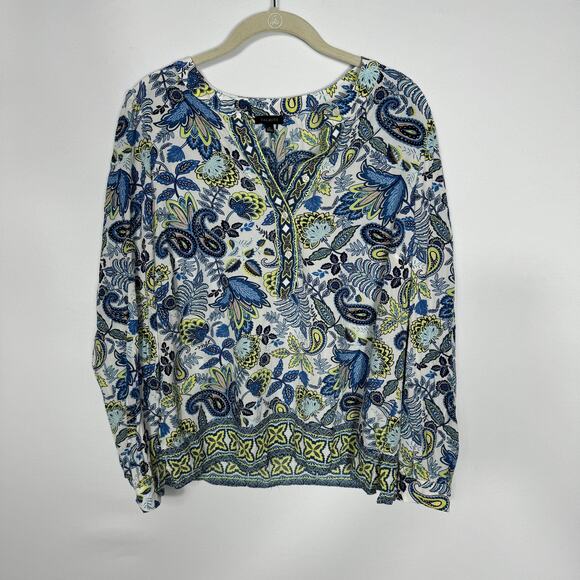 Talbots Paisley Floral Viscose Top Size M - Picture 1 of 7